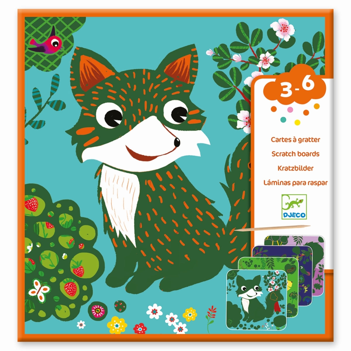 Djeco - Kratzbilder Tiere vom Land - AURYN Shop