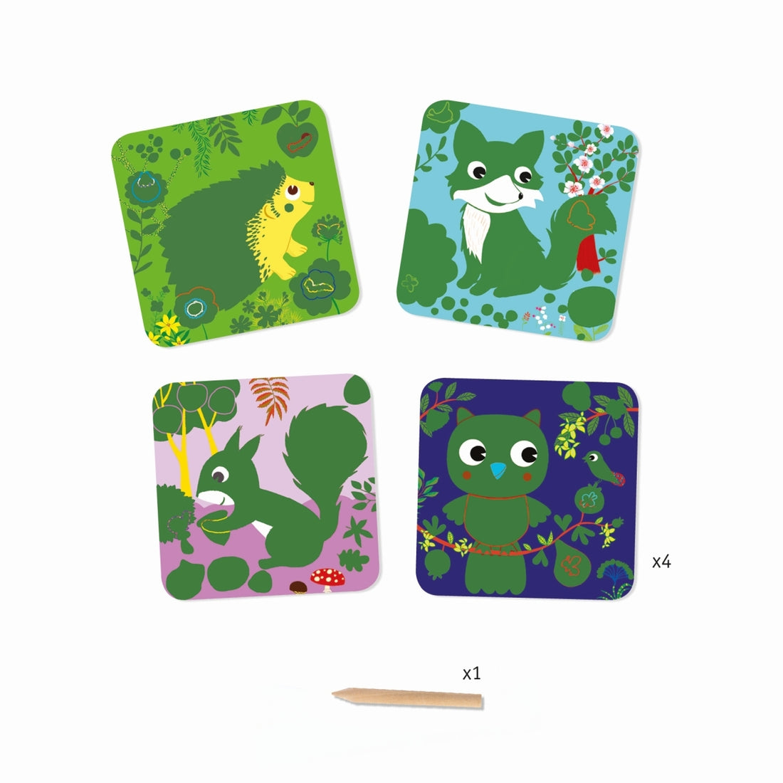 Djeco - Kratzbilder Tiere vom Land - AURYN Shop