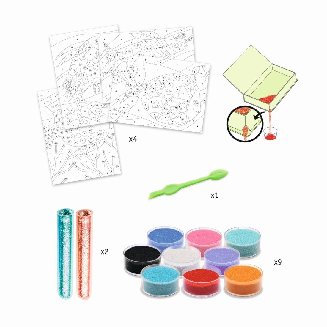 Djeco - Sandbild Regenbogen Fische - AURYN Shop