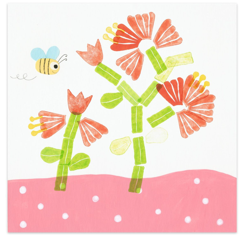 Djeco-DJ09950-Blumen-Stemplen-BAstelset