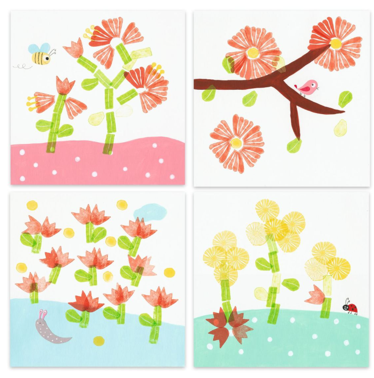 Djeco-DJ09950-Blumen-Stemplen-BAstelset