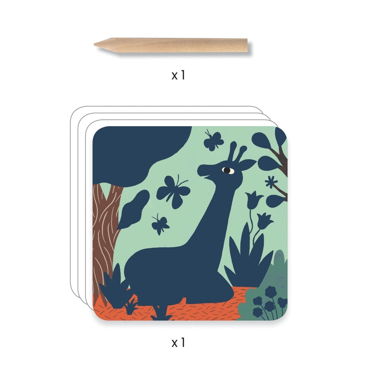 Djeco - Bastelset Kratzbilder Große Tiere - AURYN Shop