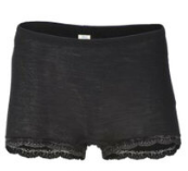 Engel - Damen-Pants mit Spitze Wolle/Seide schwarz - AURYN Shop