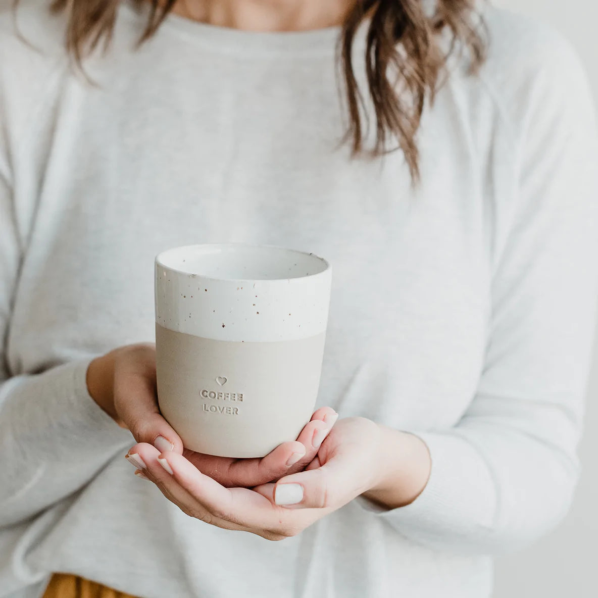 Eulenschnitt - handgemachter Becher COFFE LOVER