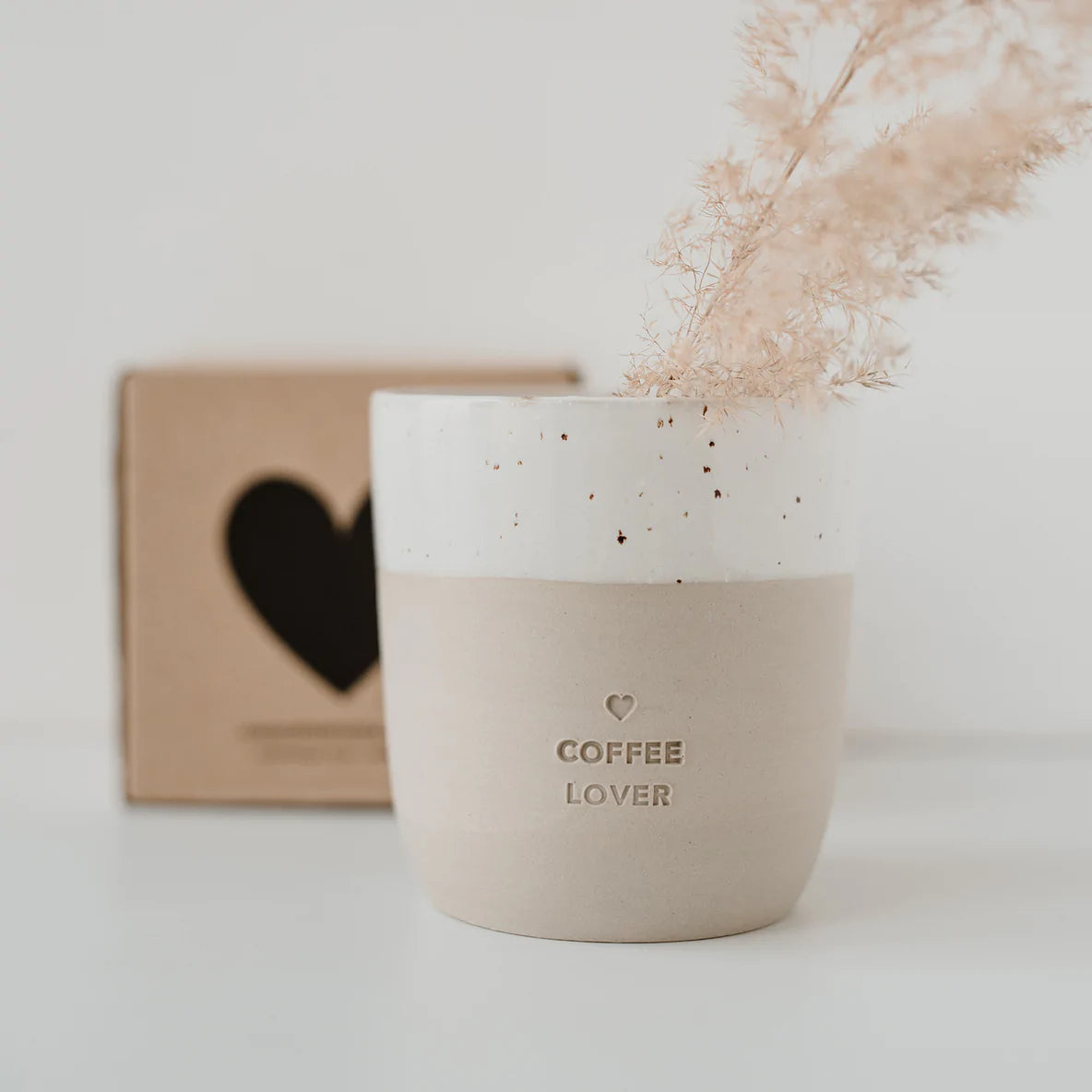Eulenschnitt - handgemachter Becher COFFE LOVER