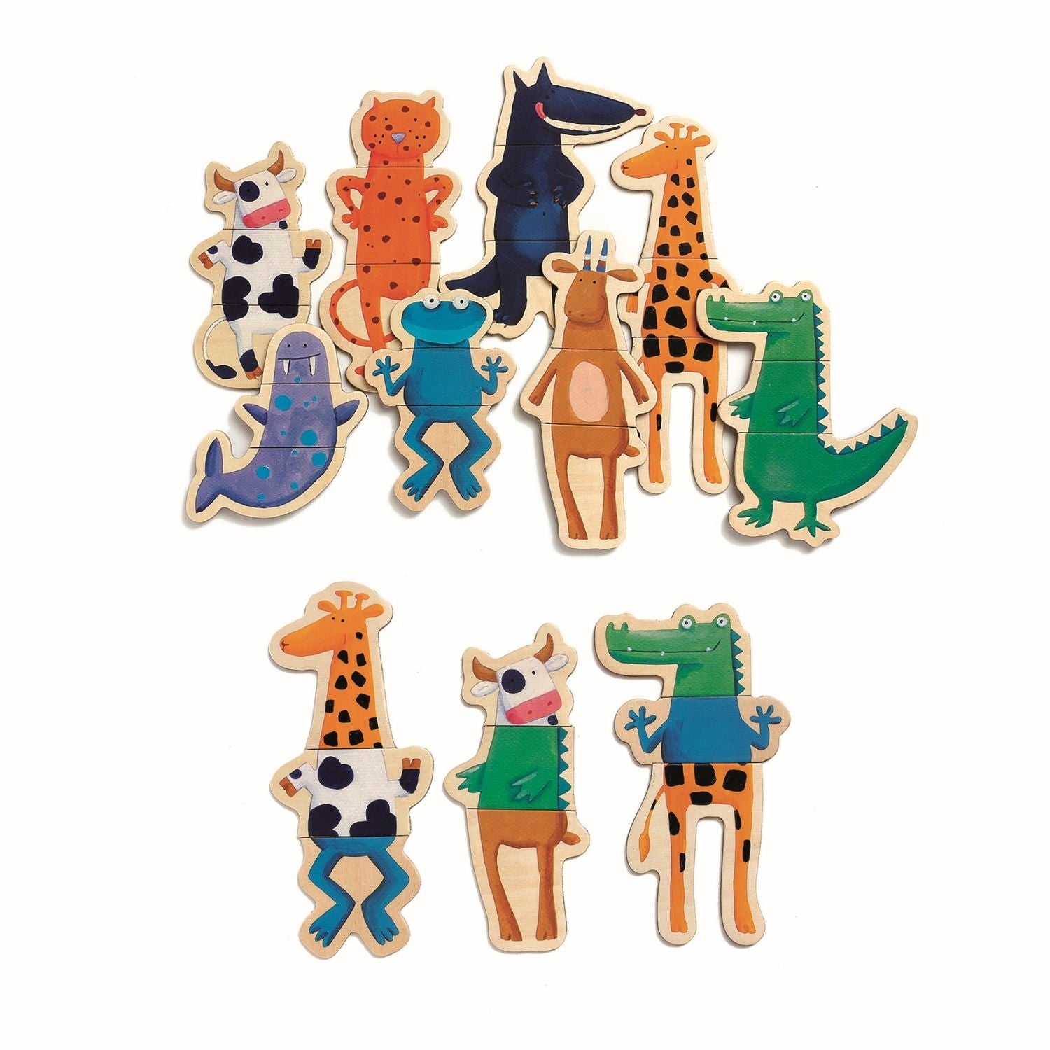 Djeco - Holzmagnete Verrückte Tiere - AURYN Shop