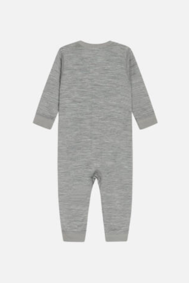 Hust & Claire - Mila Babystrampler Wolle/ Seide grau