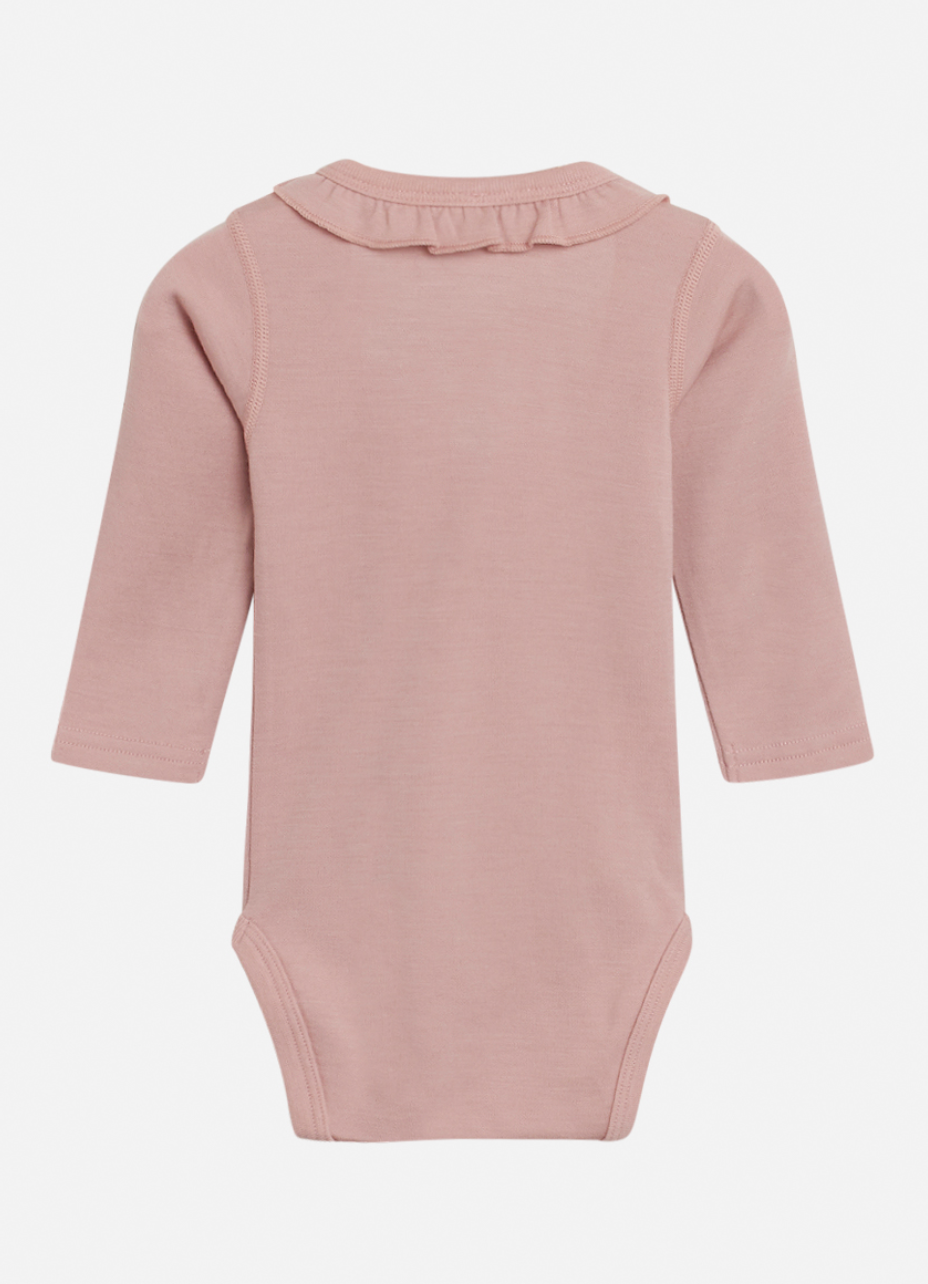 Hust & Claire - Baby Body Langarm rosa mit Kragen - AURYN Shop