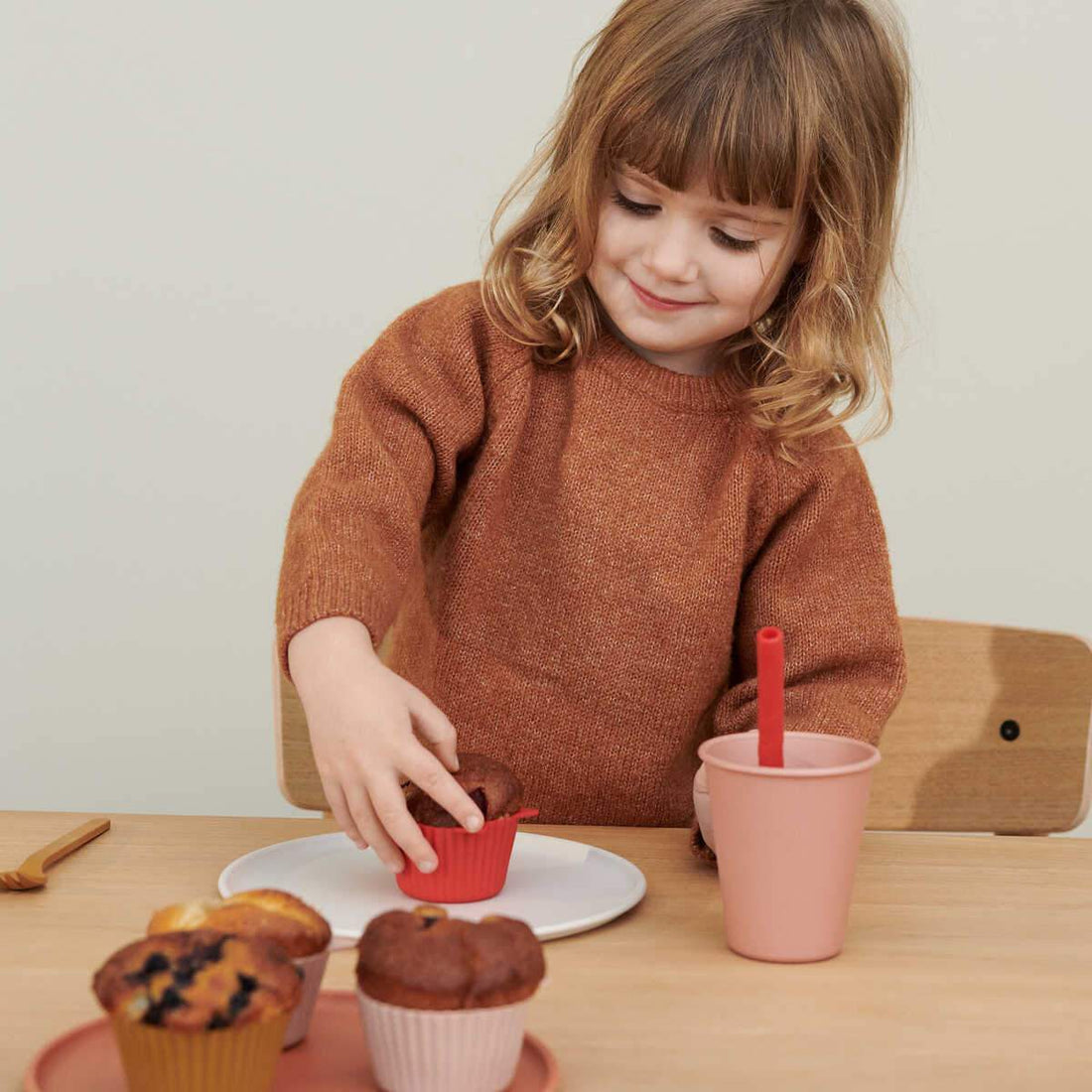 Silikon Kinder-Becher rosa, 6- er Pack, fair produziert von Liewood