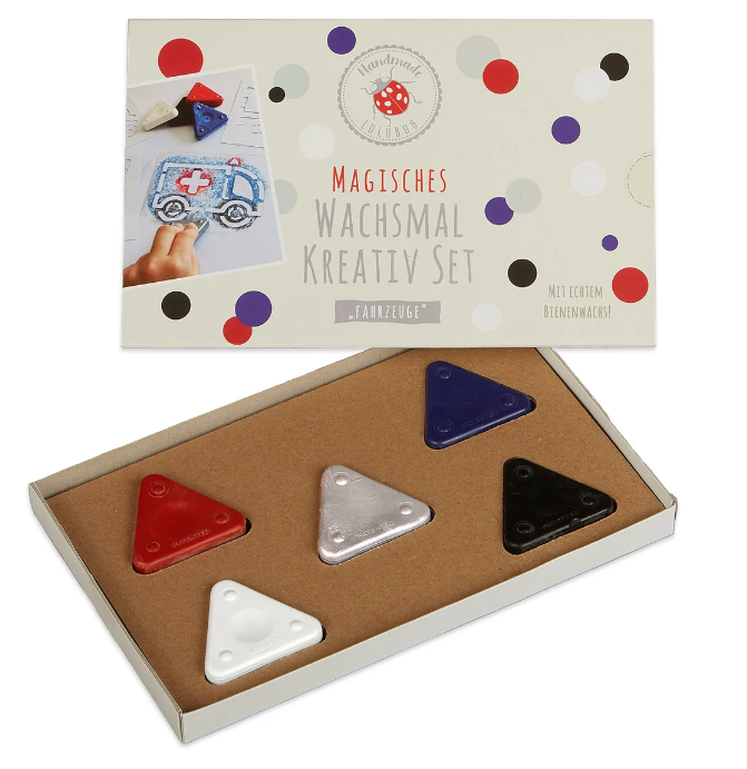 Lulubug-25012-kreativ-set-triangle-kreation-wachs-fahrzeuge