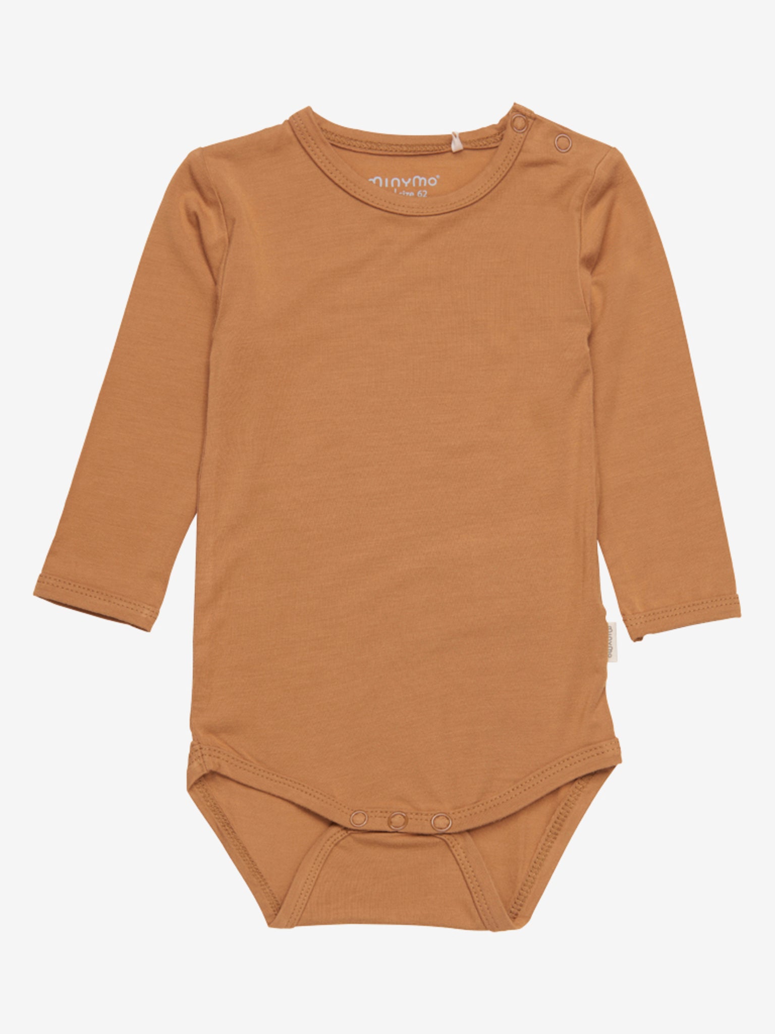Minymo - Babybody Bambus langarm hellbraun