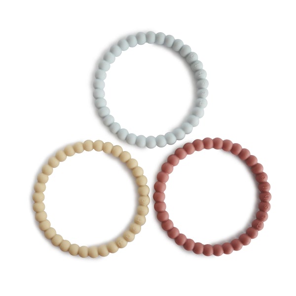 Mushie - Armband - Beißring Silikon teracotta