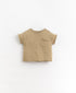 Play Up - Baby T-Shirt mit Brusttasche camel Biobaumwolle