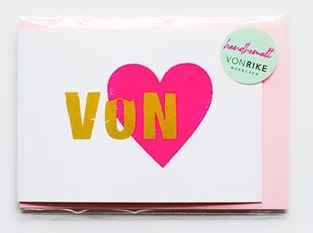 Von Rike - Klappkarte - Von Herzen pink - AURYN Shop