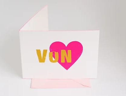 Von Rike - Klappkarte - Von Herzen pink - AURYN Shop