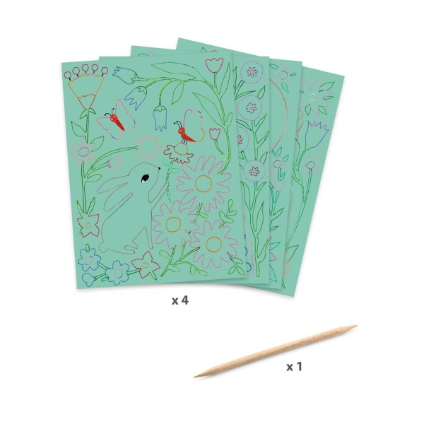 Djeco - Bastelset Kratzbilder Begegnungen - AURYN Shop