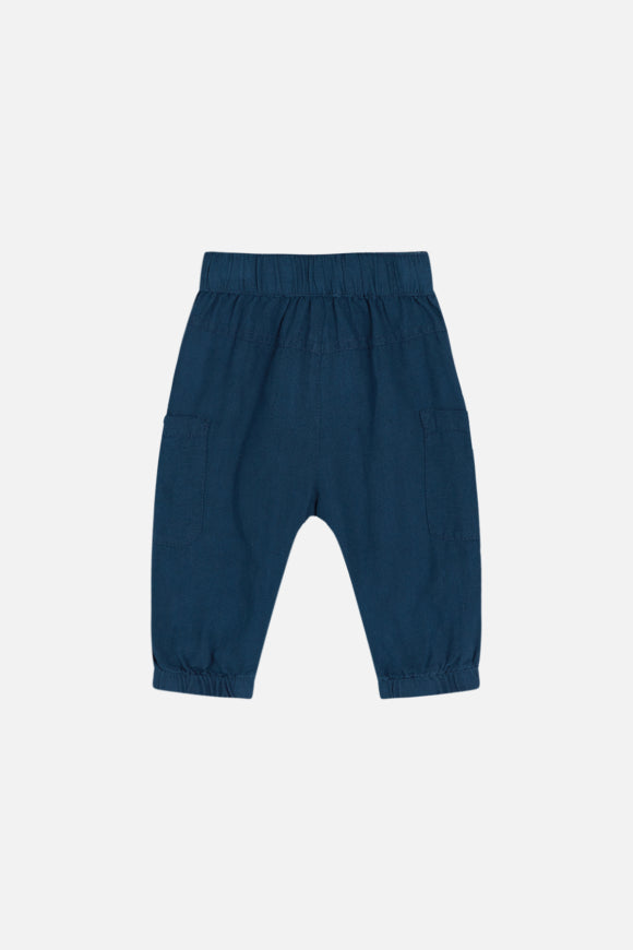 Hust & Claire - Babyhose Tue Leinenmix blau - AURYN Shop