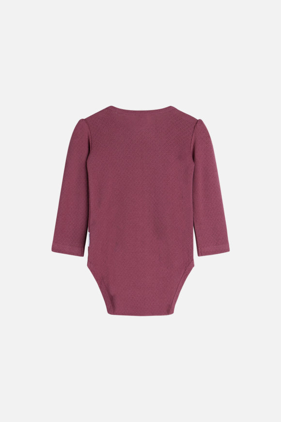 Hust & Claire - Baby Body Bess mit Rüschenkragen bordeaux - AURYN Shop