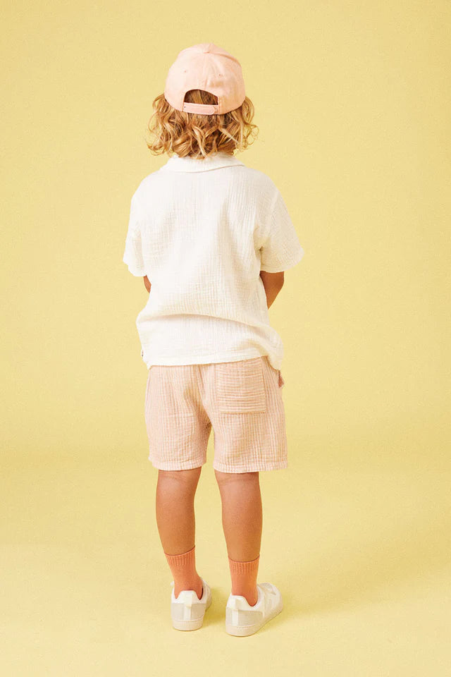 My Little Cozmo - Kinderhemd Muslin natur Biobaumwolle