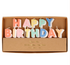 Mit diesen Mini-Kerzen wird aus einer Torte ganz einfach ein Geburtstagsgenuss. Sie buchstabieren die Worte "Happy Birthday" auf farbenfrohe Weise.
