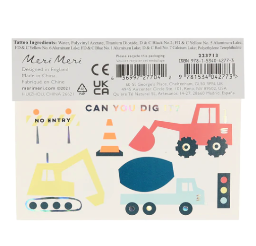 Meri Meri - Kinder Bau-Tattoos - AURYN Shop