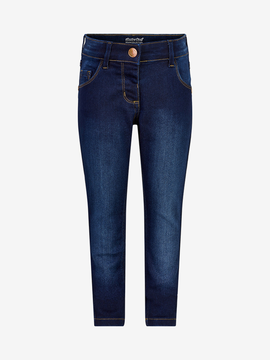 Klassische Jeans für Mädchen mit viel Stretch in dunkelblau von Minymo.
