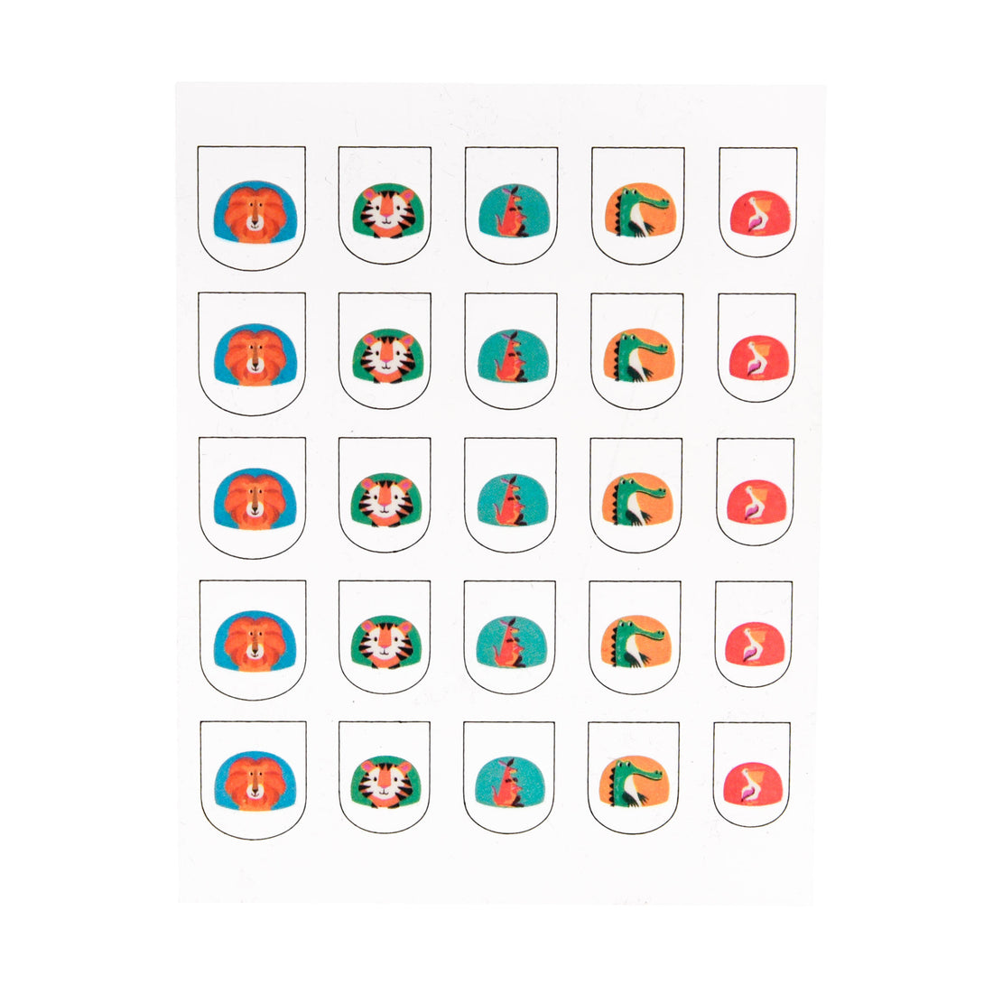 Rex London - Kinder Nagelsticker Safari Tiere