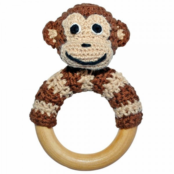 Sindibaba - Baby-Rassel Affe braun - AURYN Shop