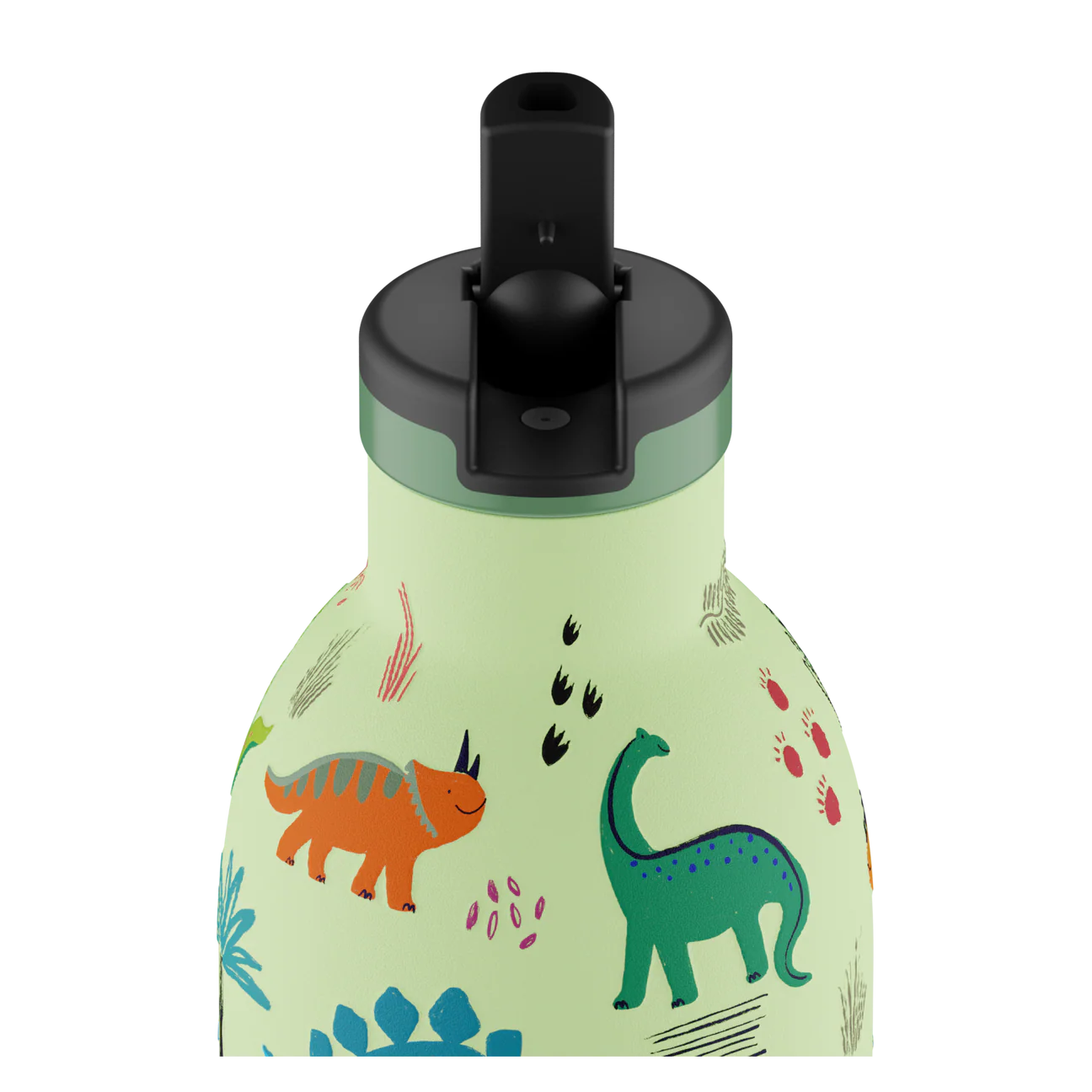 24 Bottles - Thermo Trinkflasche 330ml Dino grün