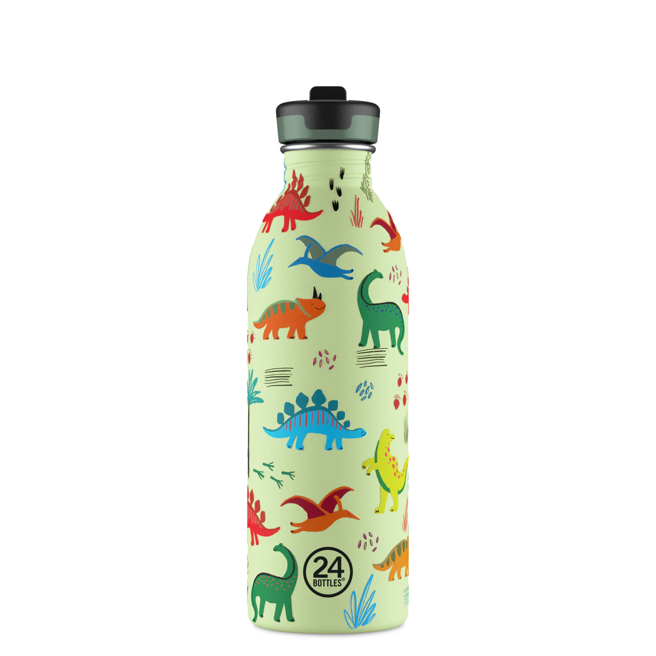 24 Bottles - Trinkflasche 500ml Dino grün