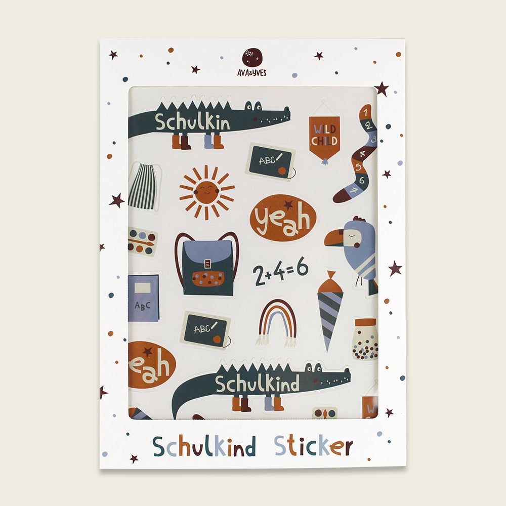 Ava &amp; Yves - Klebe-Sticker Schulkind Adventure