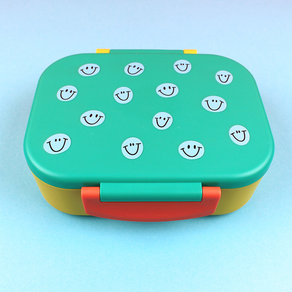 Ava &amp; Yves - Lunchbox smile, grün-ocker-hellblau
