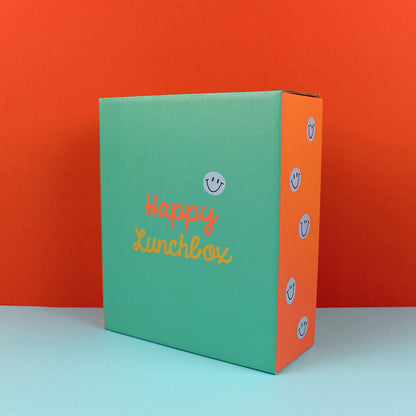 Ava &amp; Yves - Lunchbox smile, grün-ocker-hellblau