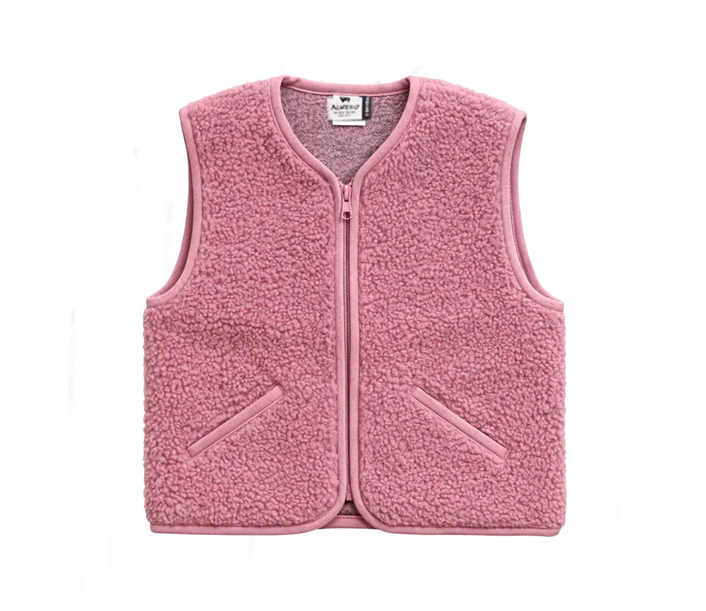 Alwero - Kuschelige Damen Wollweste POS pink