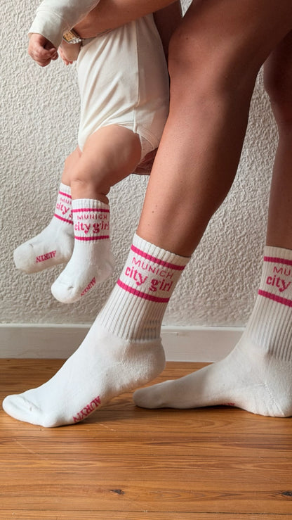 AURYN -  munich city girl - Socken weiß - Partnerlooksocken MINI &amp; ME