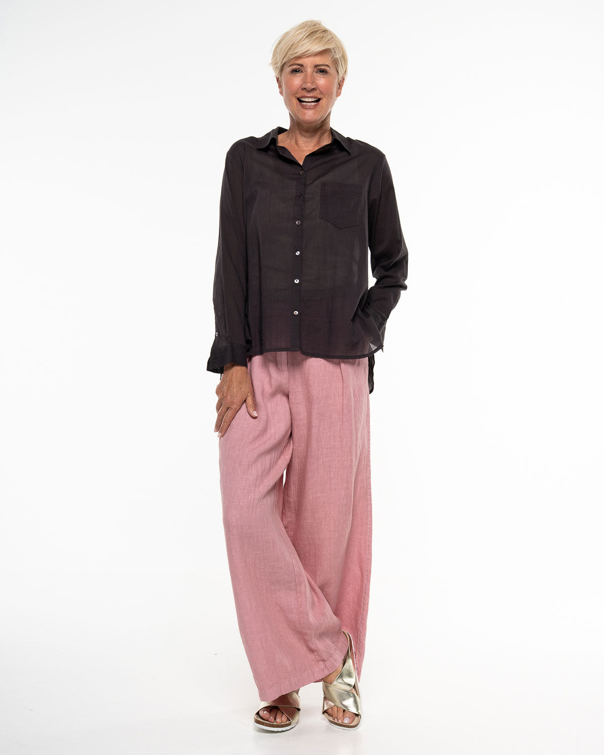 Alma &amp; Lovis - Hemdbluse Bio-Baumwolle braun