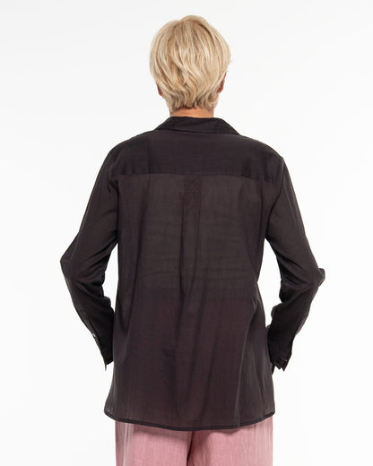 Alma &amp; Lovis - Hemdbluse Bio-Baumwolle braun