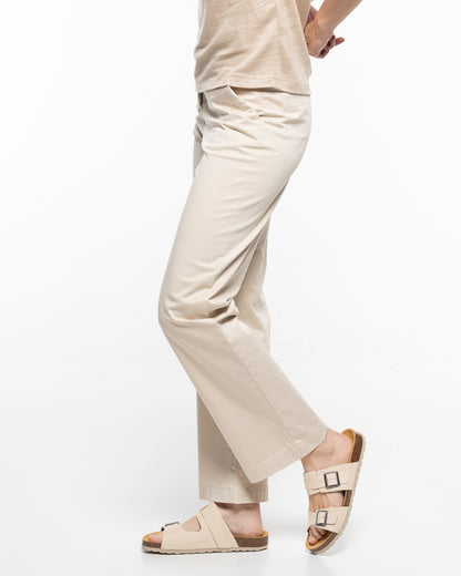 Alma &amp; Lovis - Chino mit geradem Bein aus Bio-Baumwolle creme