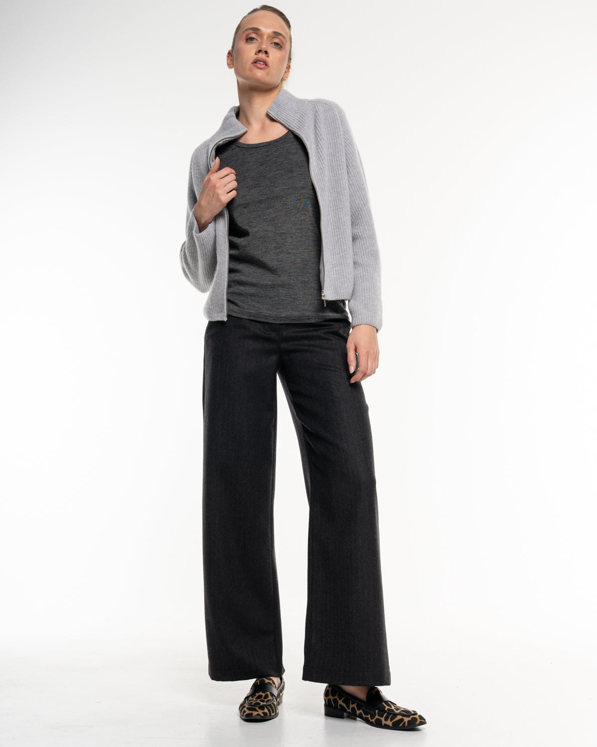 Alma &amp; Lovis - Hose Marlene aus Wolle Dunkelgrau