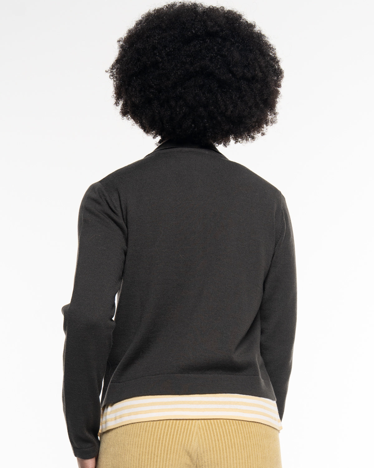 Alma &amp; Lovis - Damen Kurzjacke Wolle und Baumwolle (Bio) Dunkelgrau