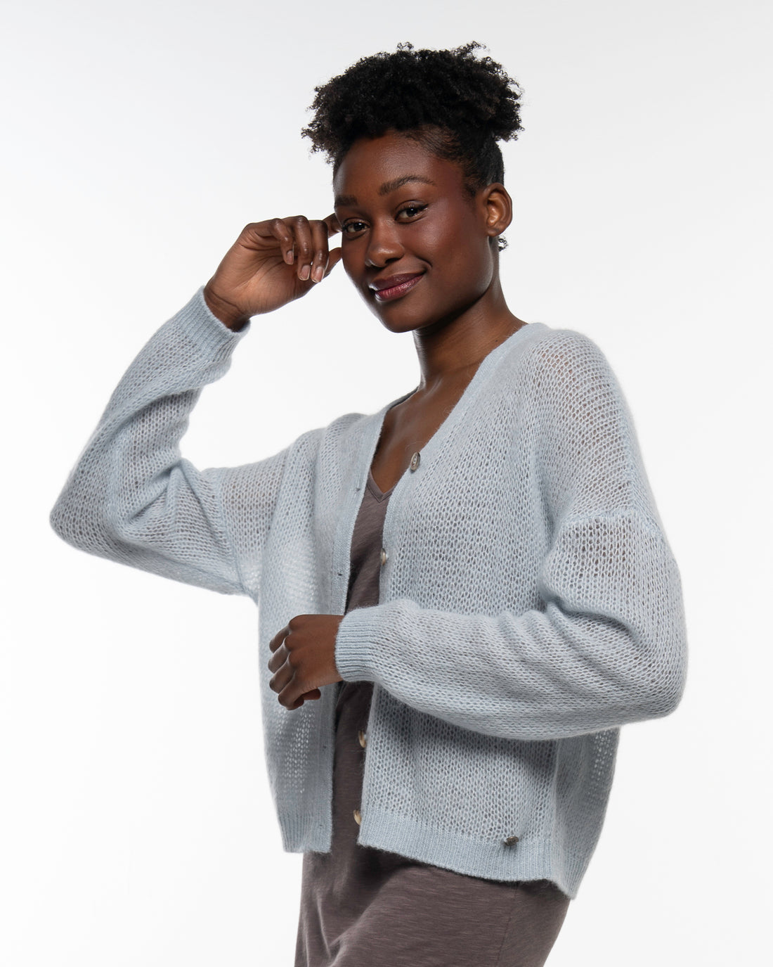 Alma & Lovis Strickjacke für Damen in hellblau