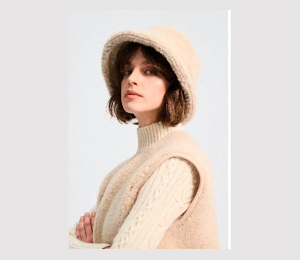 Alwero - Hut BOOKET Biowolle beige