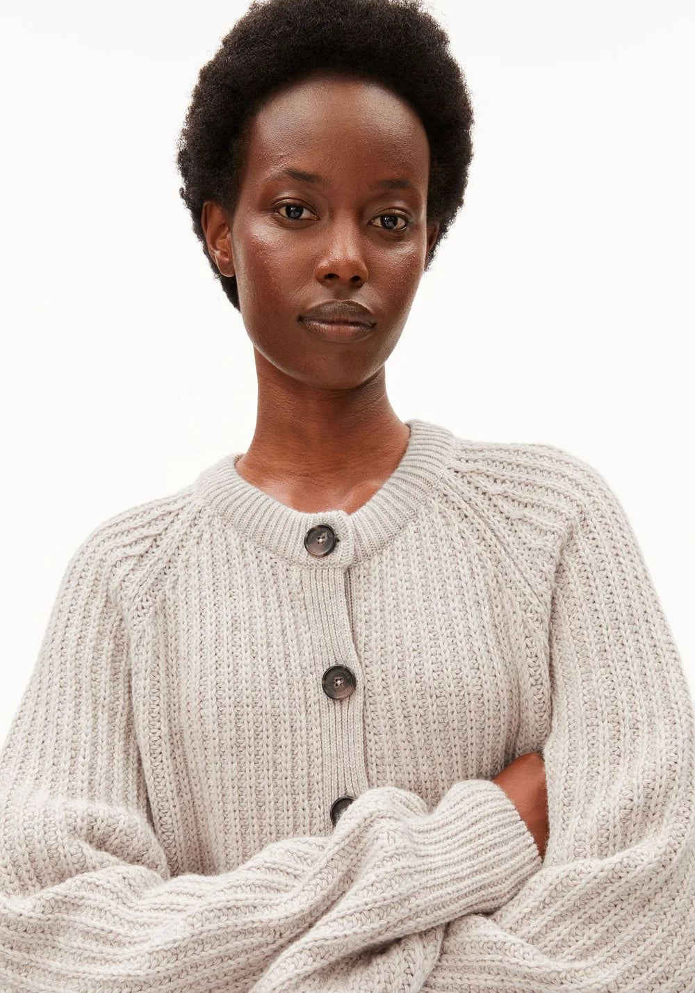 Armedangels - Strickjacke Bio-(Baum)wolle, beige