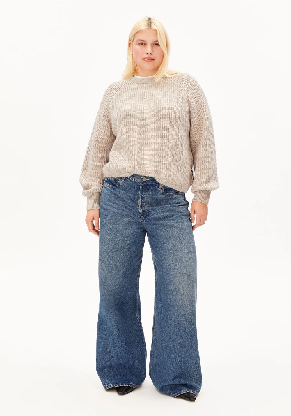 Armedangels - Strickpullover Bio-(Baum)wolle, natur