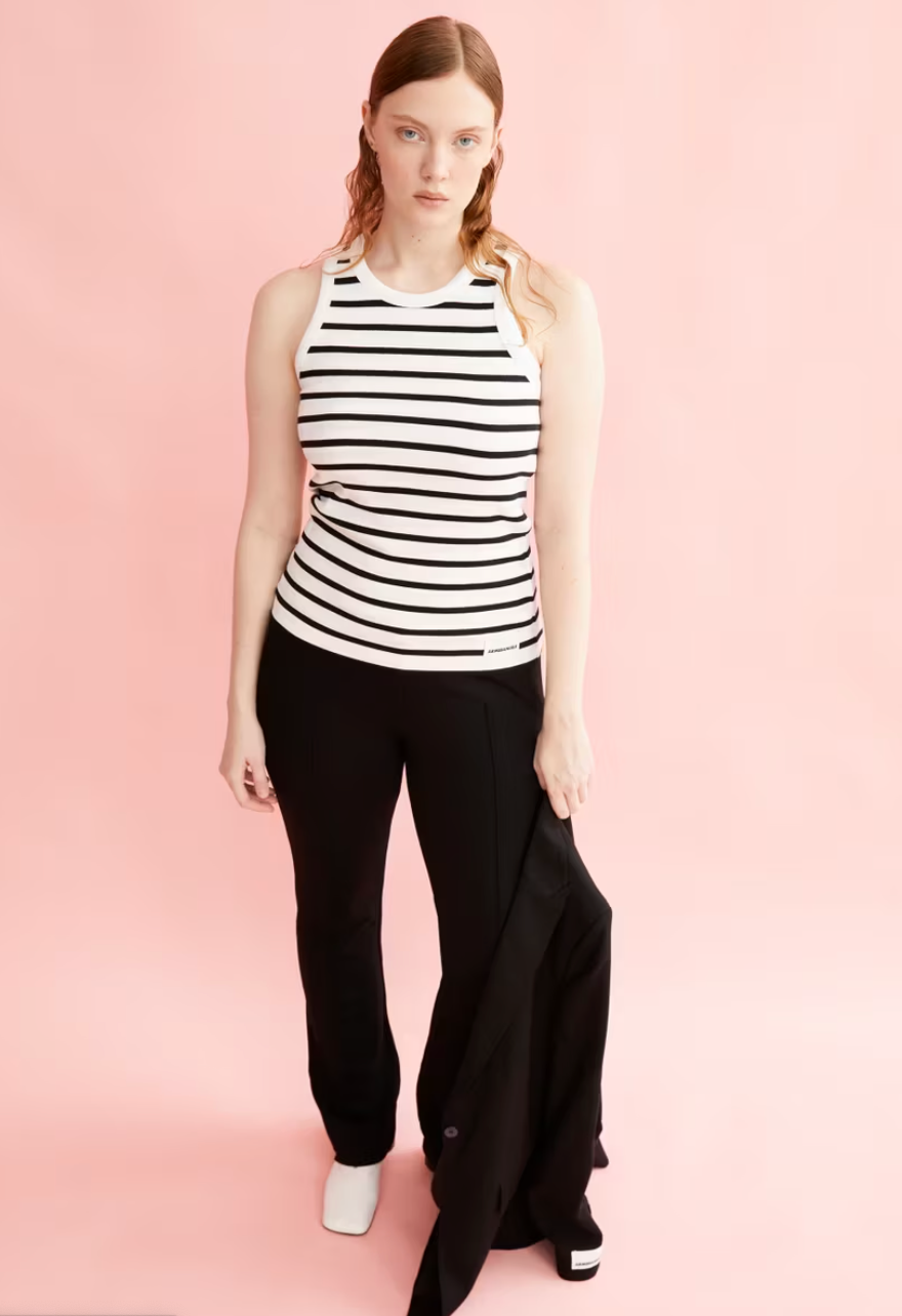 Armedangels - Top Kanitaa weiss-schwarz gestreift