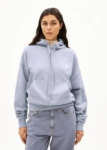 Armedangels - Sweathoodie aus Biobaumwolle hellblau