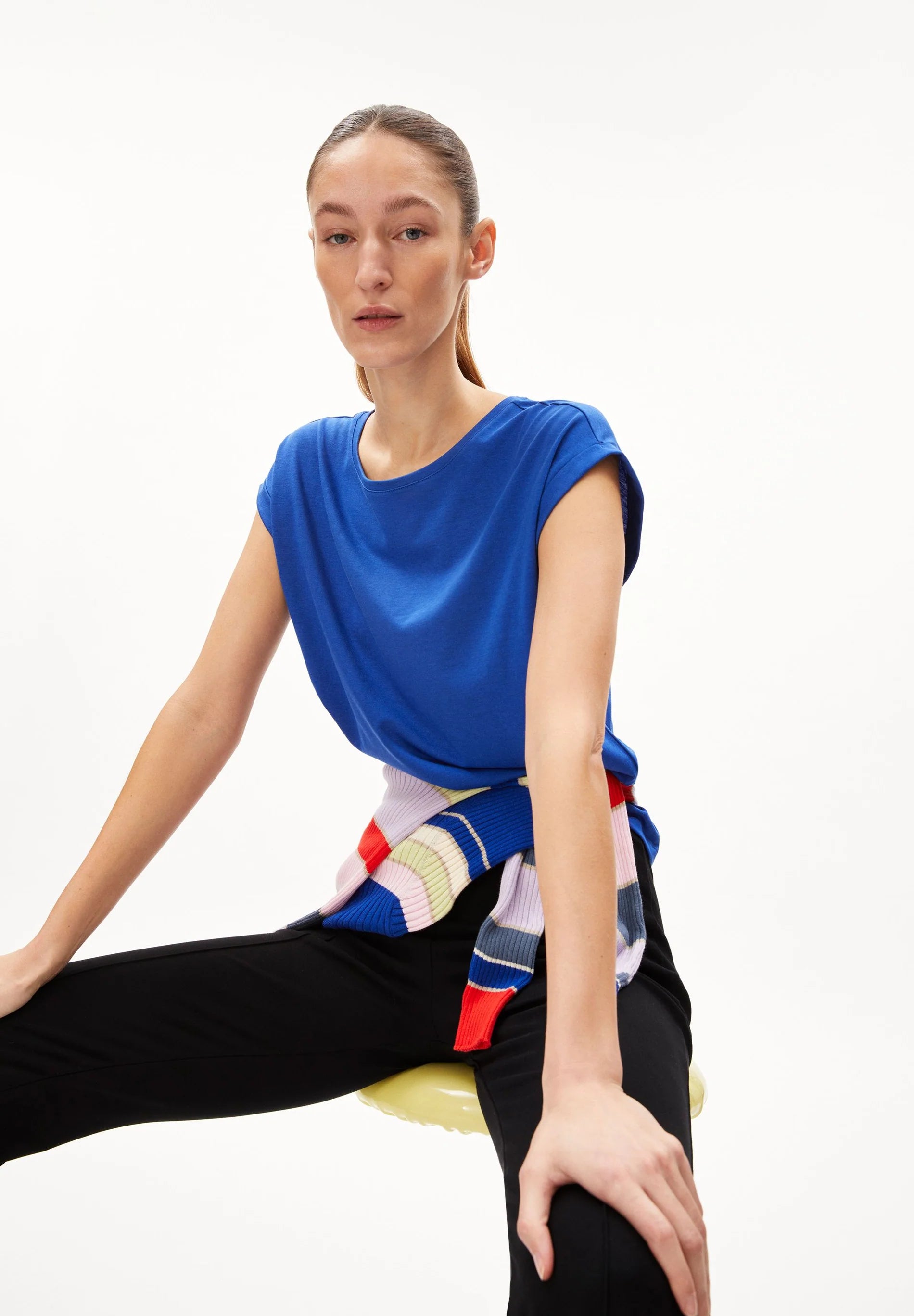 Armedangels - Damen T-Shirt Jilaana blau