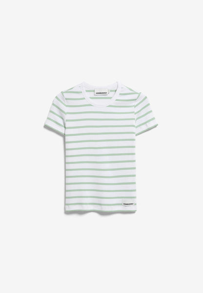 Armedangels - T-Shirt KARDAA weiss grün gestreift