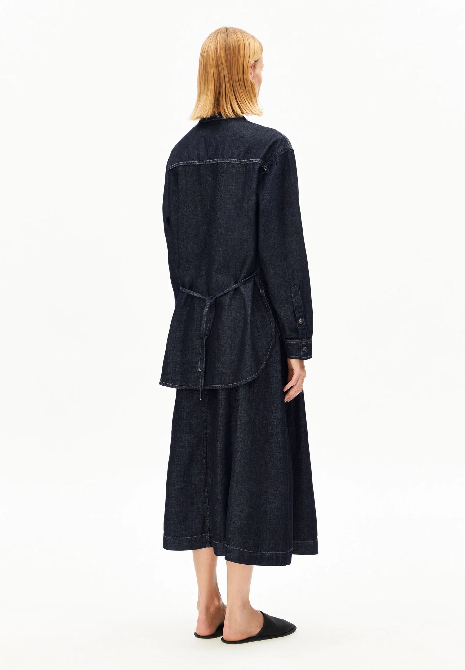 Armedangels - Damen Weite Jeansbluse Bio-Baumwoll-Mix