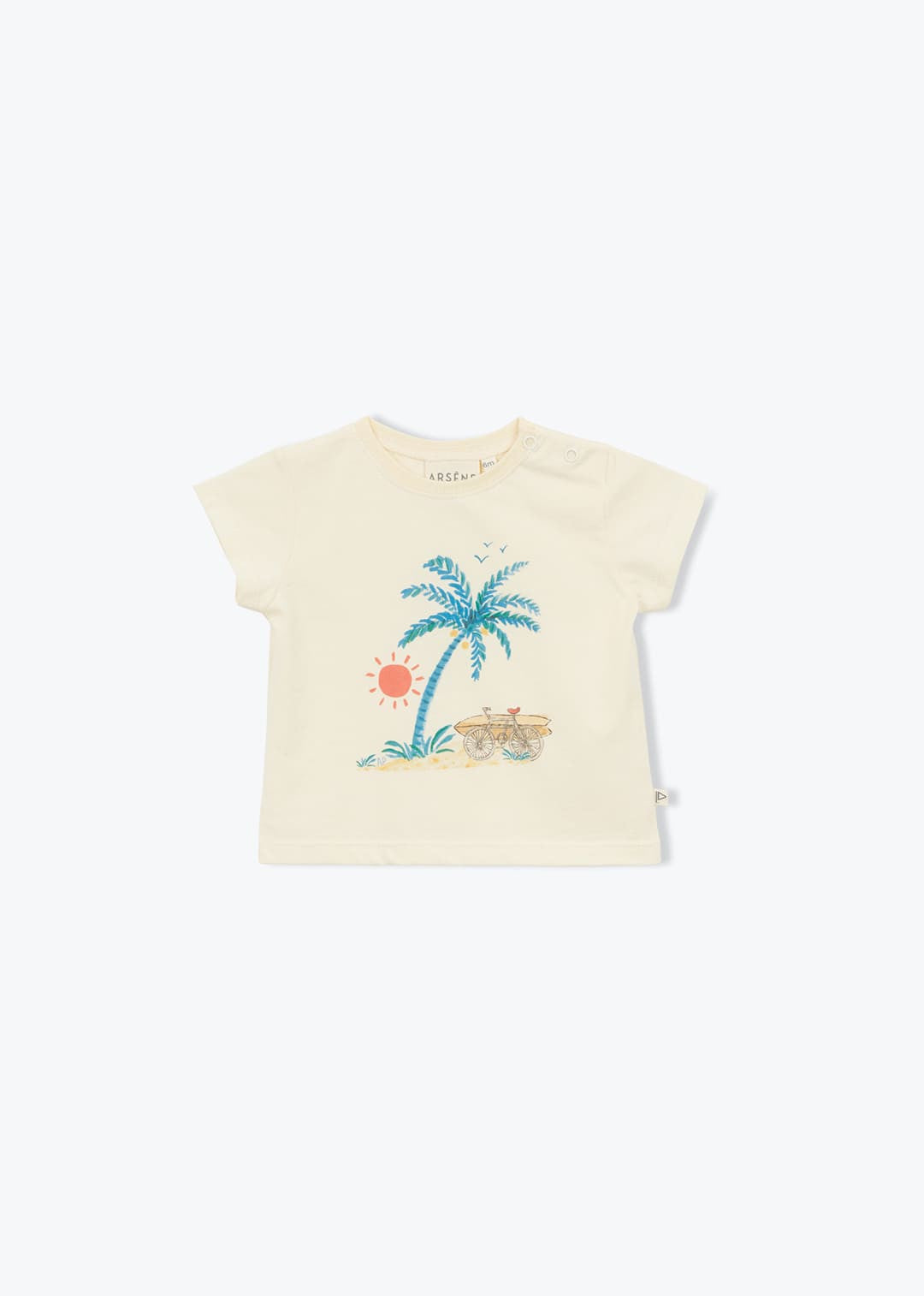 Arsène et les Pipelettes - T-Shirt Palme &amp; Surfbrett